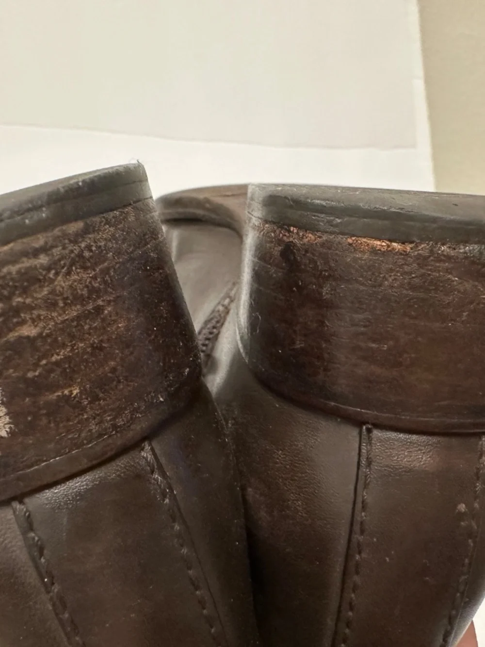 Tory‎ Burch size 7 Tall Brown Leather Boots gold logo zippered